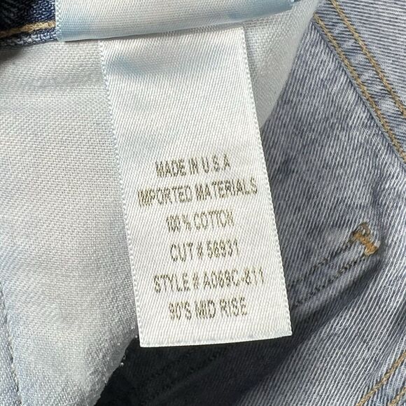 AGOLDE 90's Mid Rise Loose Fit Jeans Fall Out Size 27 Distressed Medium Wash - Picture 14 of 15